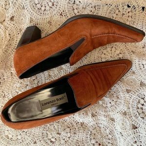 Lorenzo Banfi Suede Leather terracotta Pump Heels